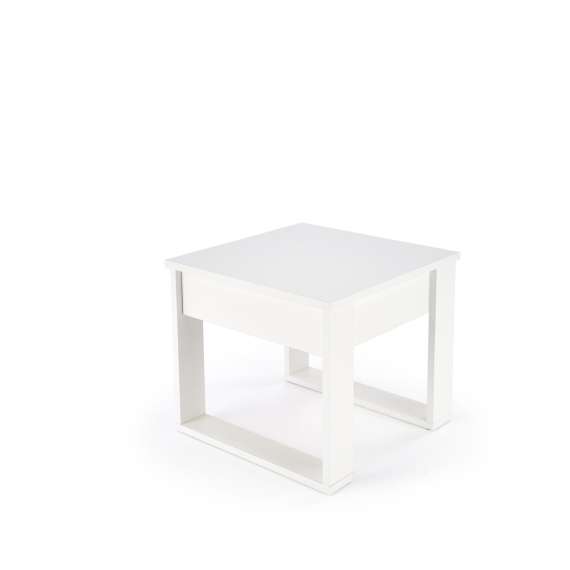 Sofabord NEA - 60x60 cm - hvit matt - skuff