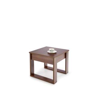 Sofabord NEA - 60x60 cm - valnøtt - skuff