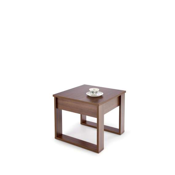 Sofabord NEA - 60x60 cm - valnøtt - skuff