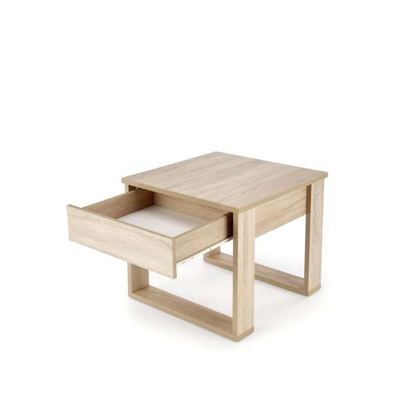 Sofabord NEA - 60x60 cm - eik sonoma - skuff