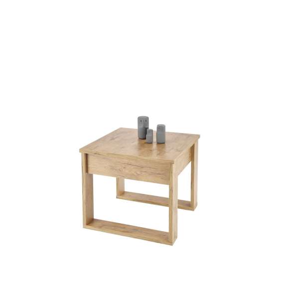 Sofabord NEA - 60x60 cm - eik wotan - skuff