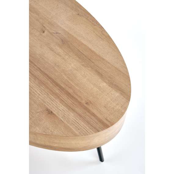 Sofabord CAROLINA - 120x60 cm - eik gold - metall ben