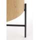 Sofabord BROOKLYN S - Ø45 cm - naturlig eik  - metall ben