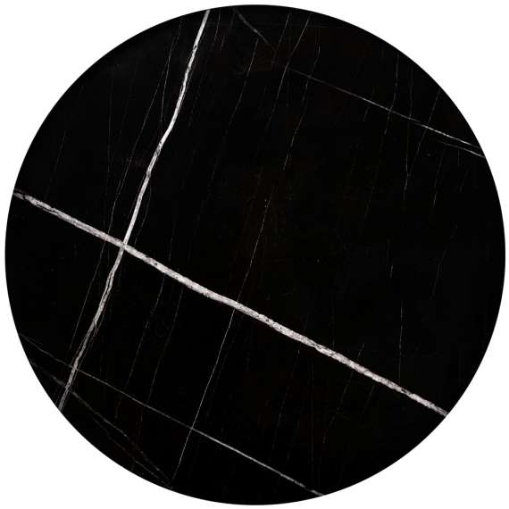 Bordsett JULIETA - 2 stk - imitasjon svart marmor - svart ben