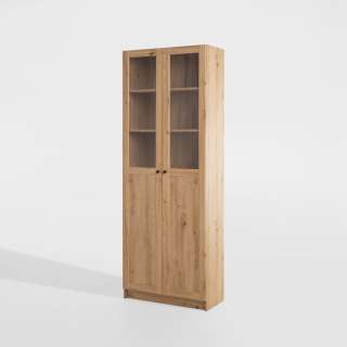 Reol Ted 75x205 cm - eik - 2 dører