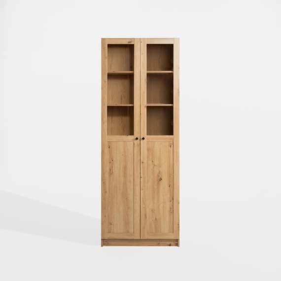 Reol Ted 75x205 cm - eik - 2 dører