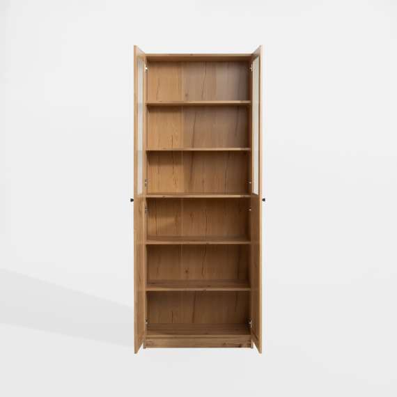 Reol Ted 75x205 cm - eik - 2 dører