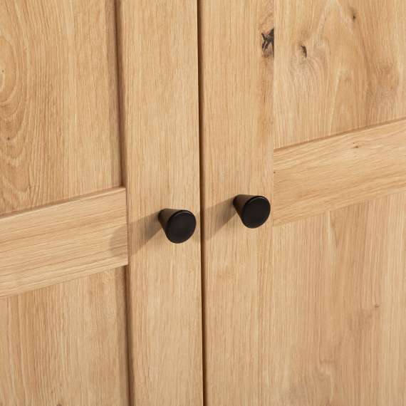 Reol Ted 75x205 cm - eik - 2 dører