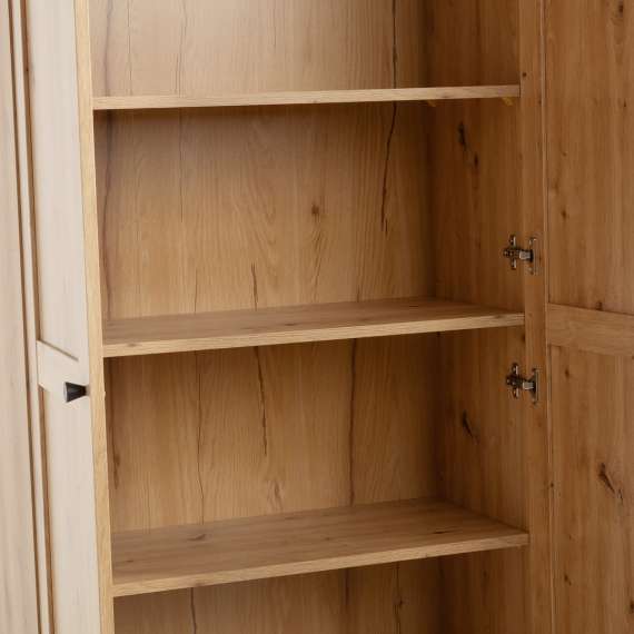 Reol Ted 75x205 cm - eik - 2 dører