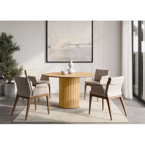 Spisebord Rotto ø120 cm - eik - rundt bord