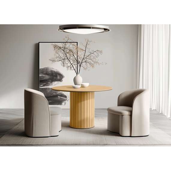 Spisebord Rotto ø120 cm - eik - rundt bord