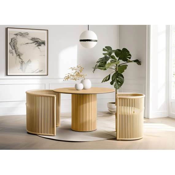 Spisebord Rotto ø120 cm - eik - rundt bord