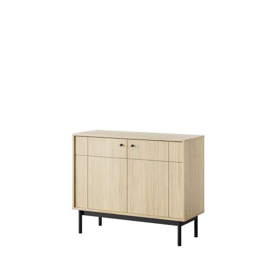 Skjenk Japandi 104x84 cm - eik - 2 dører