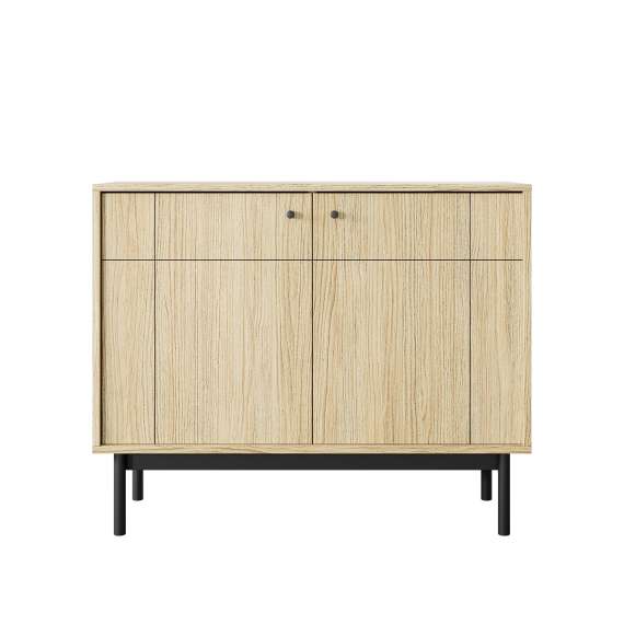 Skjenk Japandi 104x84 cm - eik - 2 dører