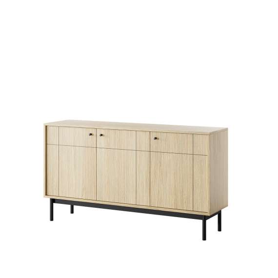 Skjenk Japandi 154x84 cm - eik - 3 dører