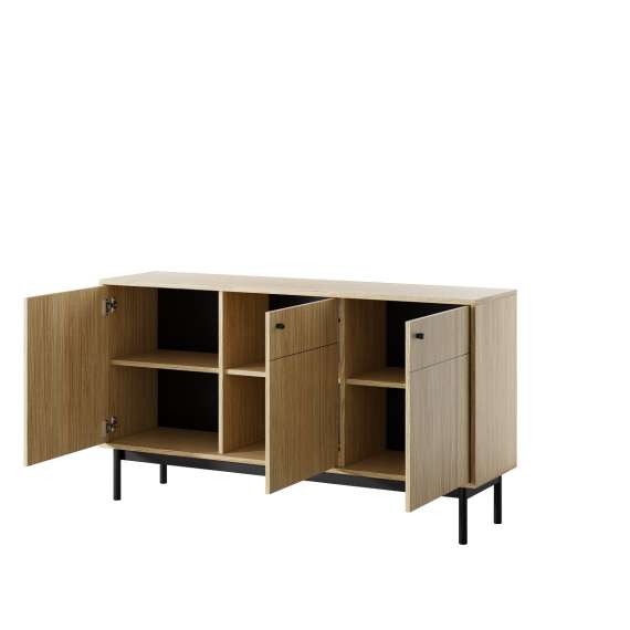 Skjenk Japandi 154x84 cm - eik - 3 dører