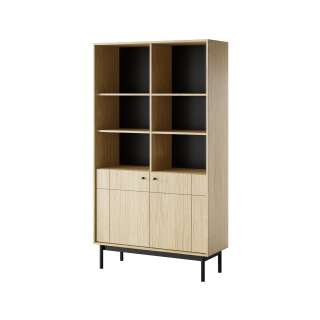 Reol Japandi 104x185 cm - eik - 2 dører og hyller