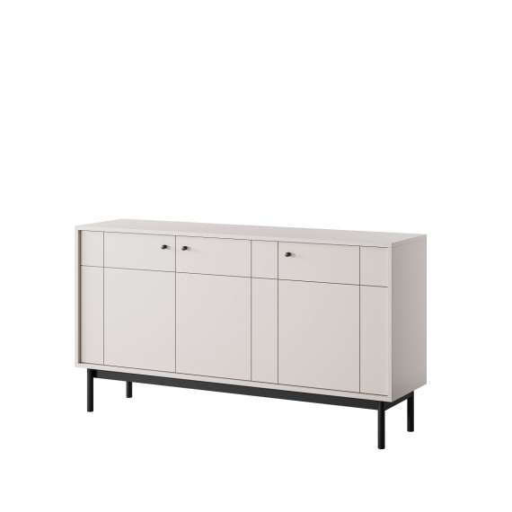 Skjenk Japandi 154x84 cm - cashmere - 3 dører