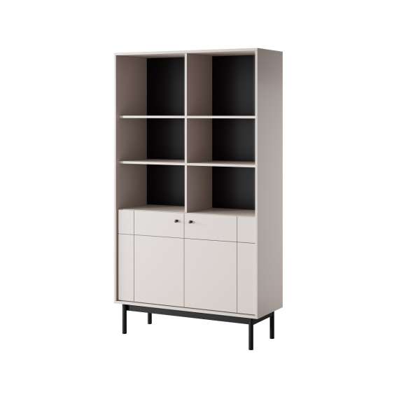 Reol Japandi 104x185 cm - cashmere - 2 dører og hyller