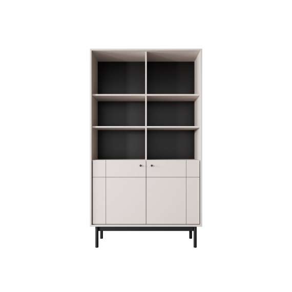 Reol Japandi 104x185 cm - cashmere - 2 dører og hyller