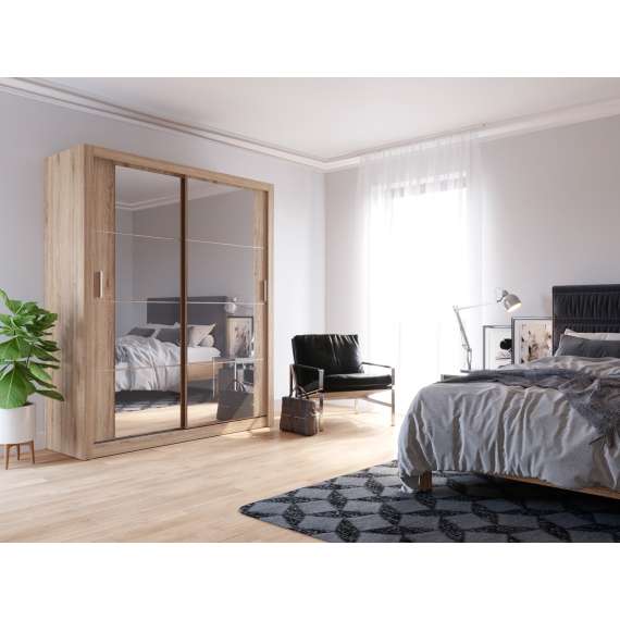 Garderobeskap Arti 180x215 cm - eik shetland