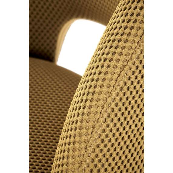 Stol ACROM - sennepsgul - svingbar - svart bein