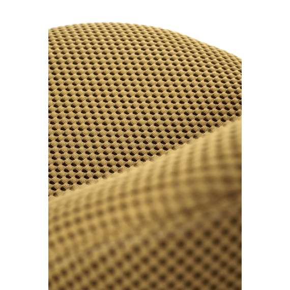 Stol ACROM - sennepsgul - svingbar - svart bein