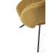 Stol ACROM - sennepsgul - svingbar - svart bein