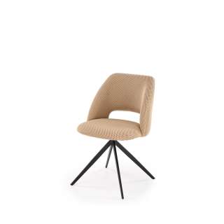 Stol ACROM - beige - svingbar - svart bein