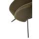 Stol ACROM - oliven - svingbar - svart bein