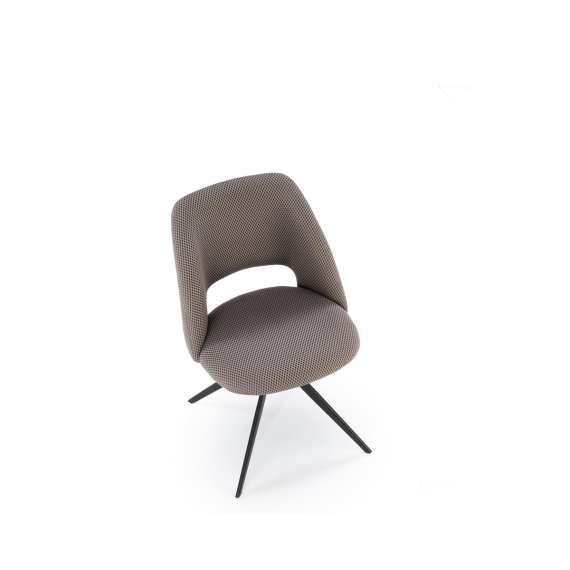 Stol ACROM - grå - svingbar - svart bein