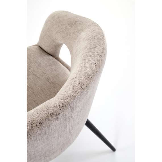 Stol AGARA - beige - svingbar - svart bein