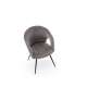 Stol AGARA - grå - svingbar - svart bein