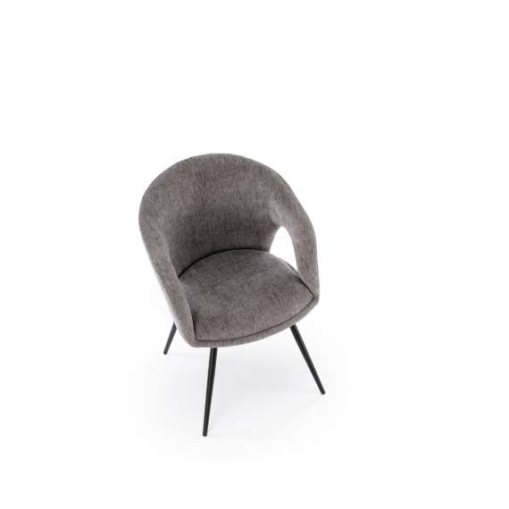 Stol AGARA - grå - svingbar - svart bein