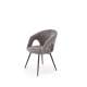 Stol AGARA - grå - svingbar - svart bein