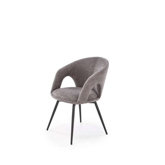 Stol AGARA - grå - svingbar - svart bein