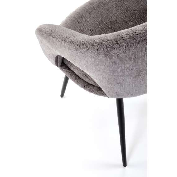 Stol AGARA - grå - svingbar - svart bein