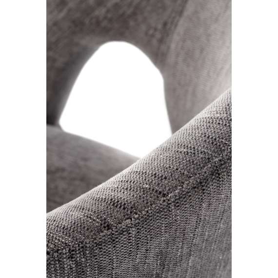 Stol AGARA - grå - svingbar - svart bein