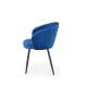 Stol SALVA - marineblå velvet- svart bein