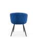 Stol SALVA - marineblå velvet- svart bein