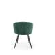 Stol SALVA - flaskegrønn velvet- svart bein
