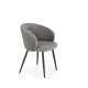 Stol SALVA - grå velvet- svart bein