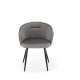 Stol SALVA - grå velvet- svart bein