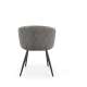 Stol SALVA - grå velvet- svart bein