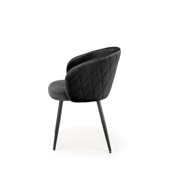 Stol SALVA - svart velvet- svart bein