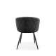 Stol SALVA - svart velvet- svart bein