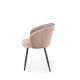 Stol SALVA - beige velvet- svart bein