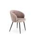 Stol SALVA - beige velvet- svart bein
