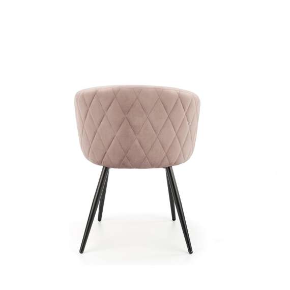 Stol SALVA - beige velvet- svart bein