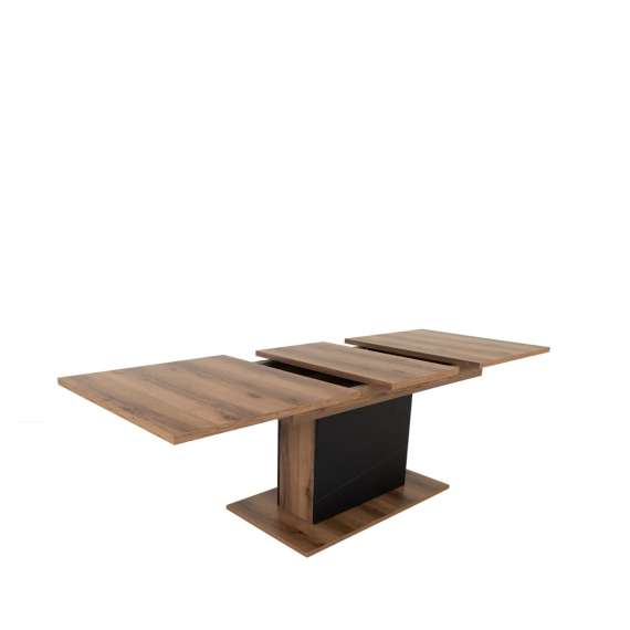 Spisebord Forn 160-210 cm - Eik - Svart matt